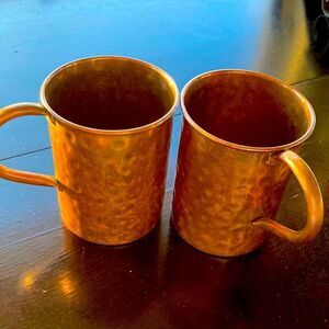 2 copper tone Moscow Mule Mugs